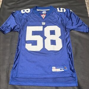 NY NFL Giants football #58 Antonio Pierce Reebok jersey-adult size small